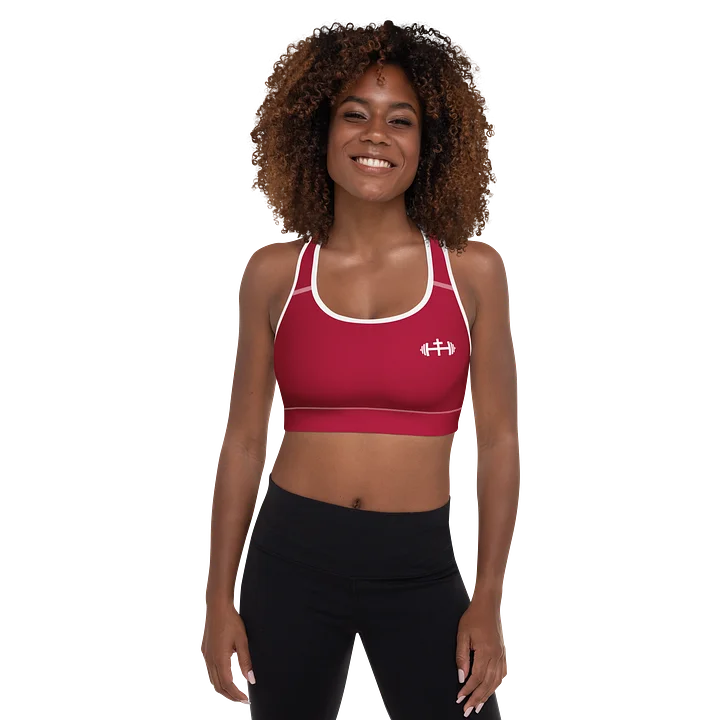 His House Womens Padded Sports Bra - Red product image (1)