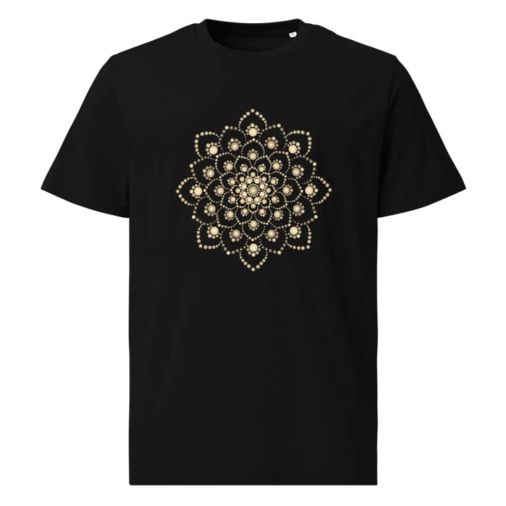 Golden-Brown Mandala Organic T-Shirt product image (1)