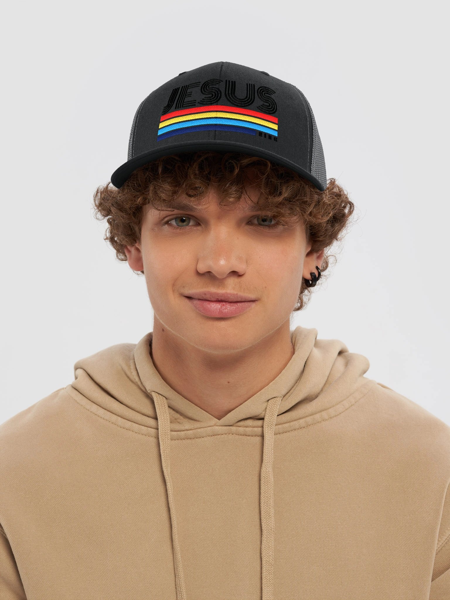 retro Jesus King Richardson Trucker Hat product image (30)
