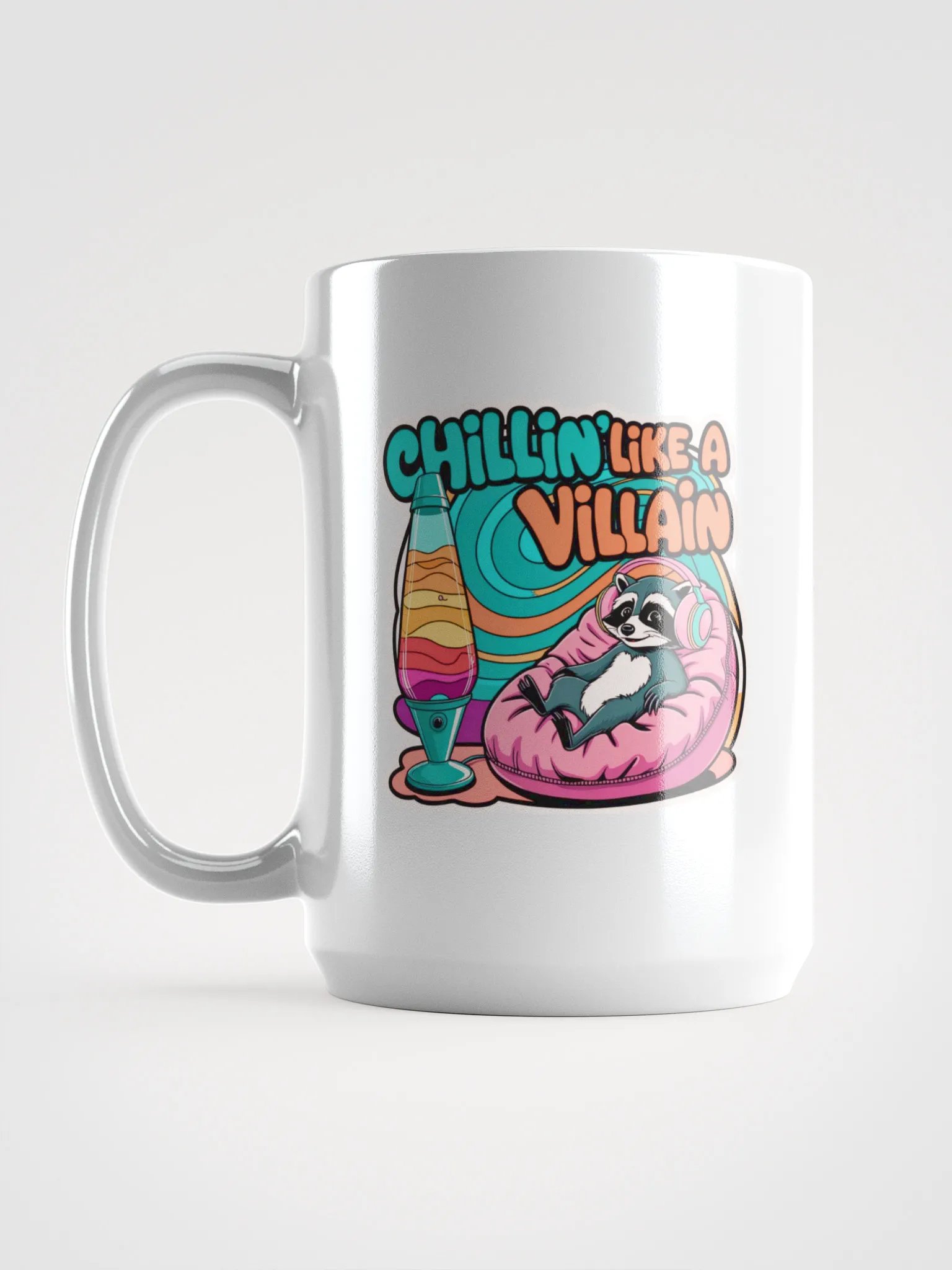 Chillin' Raccoon White Glossy Mug product image (3)