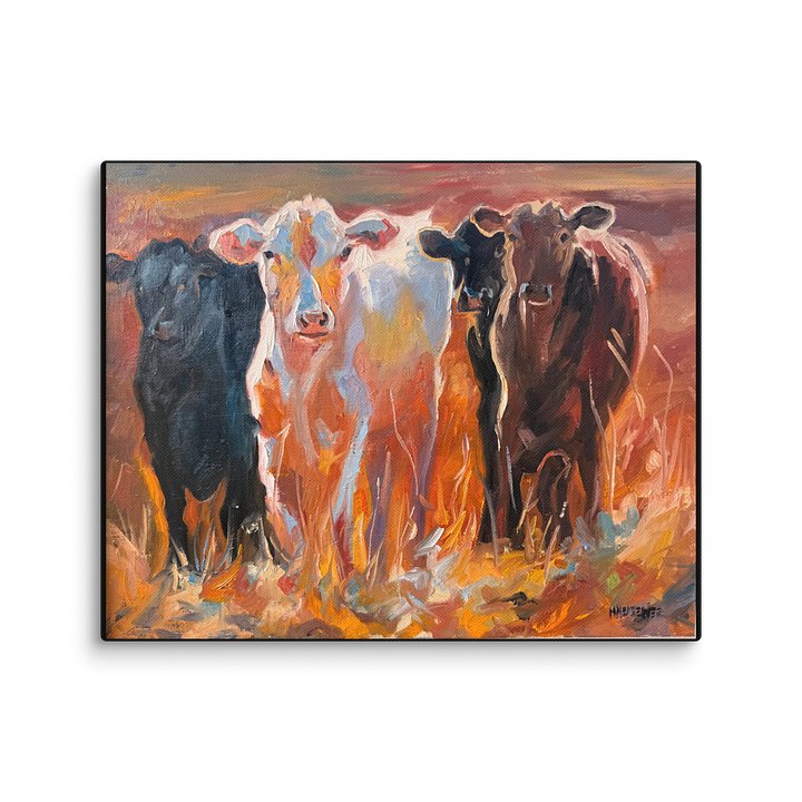 Heifers in the Pasture Giclee Canvas product image (1)