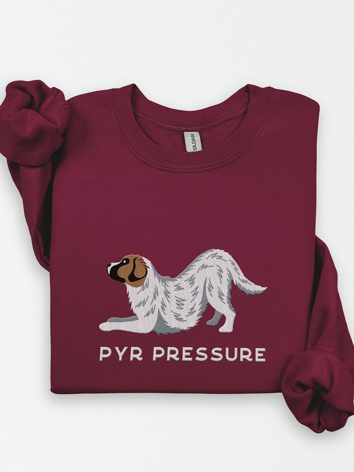 Pyr Pressure Sweatshirt (Embroidered) of a Great Pyrenees(2) product image (1)