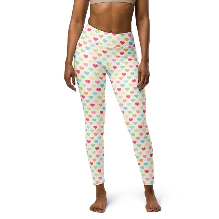 Heart Parade High-Waisted Leggings - Colorful Love Print product image (1)