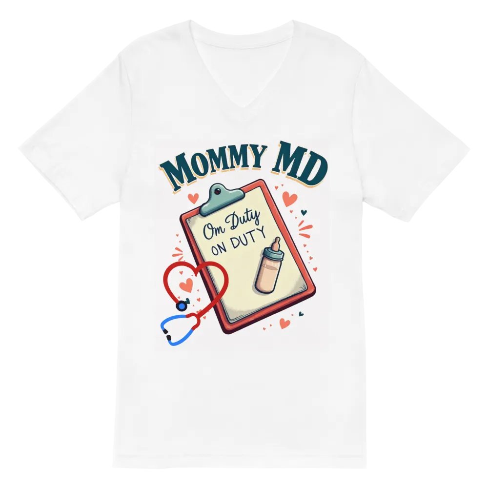 Mommy MD On Duty V-Neck Tee product image (6)