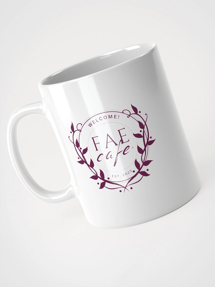 Fae Cafe Mug - Burgundy Cafe Logo product image (2)
