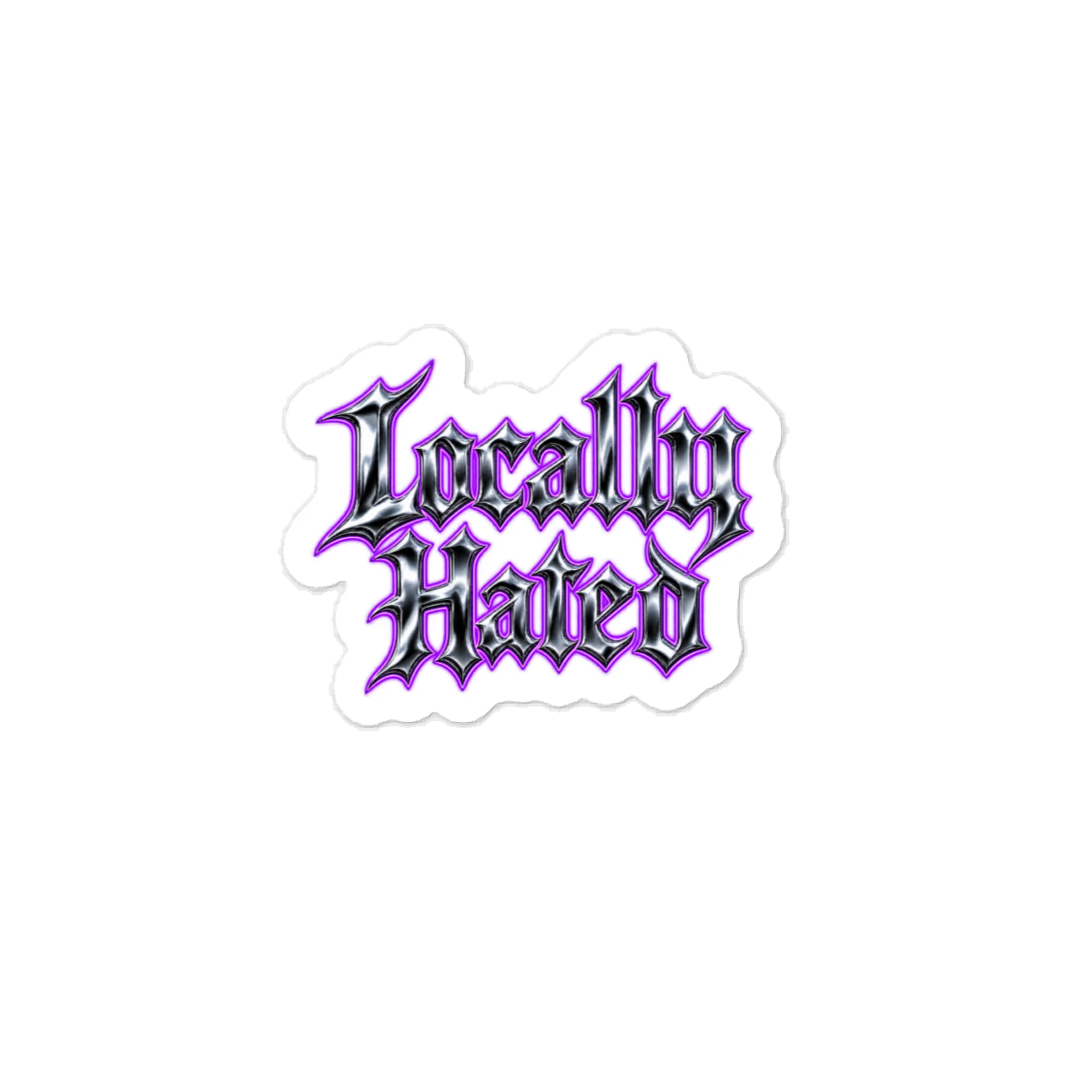 LOCALLY HATED STICKER PURPLE product image (1)