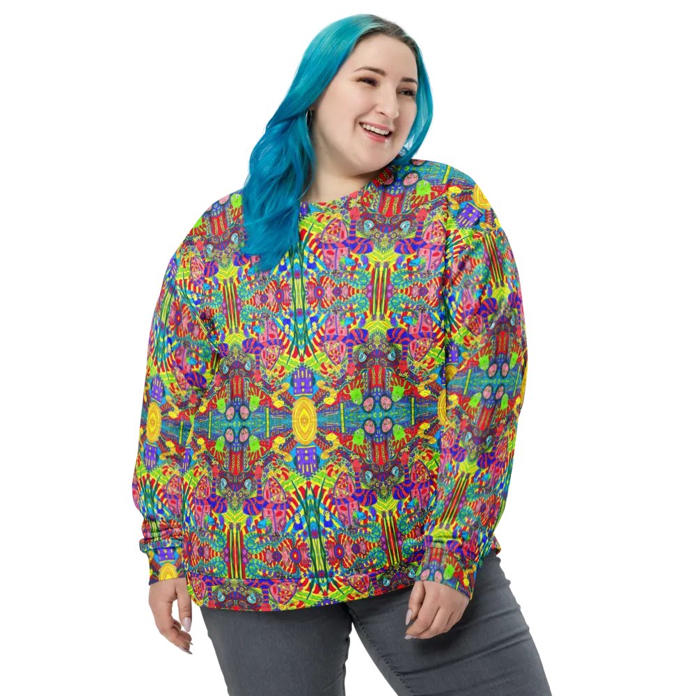 Abstract Doodle Creatures Unisex All Over Print Sweatshirt product image (8)
