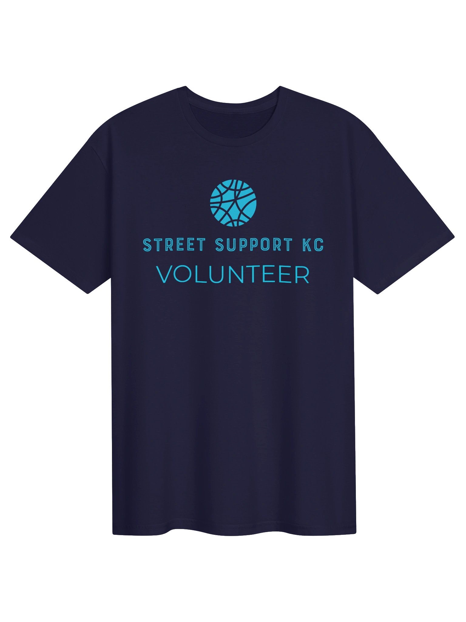 Street Support KC Volunteer T-Shirt – Navy product image (1)