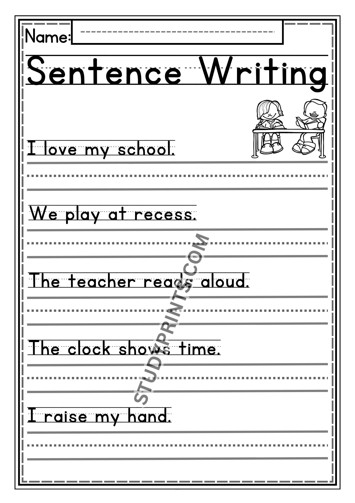 Sentence Writing Worksheets for Kids | Printable PDF product image (3)