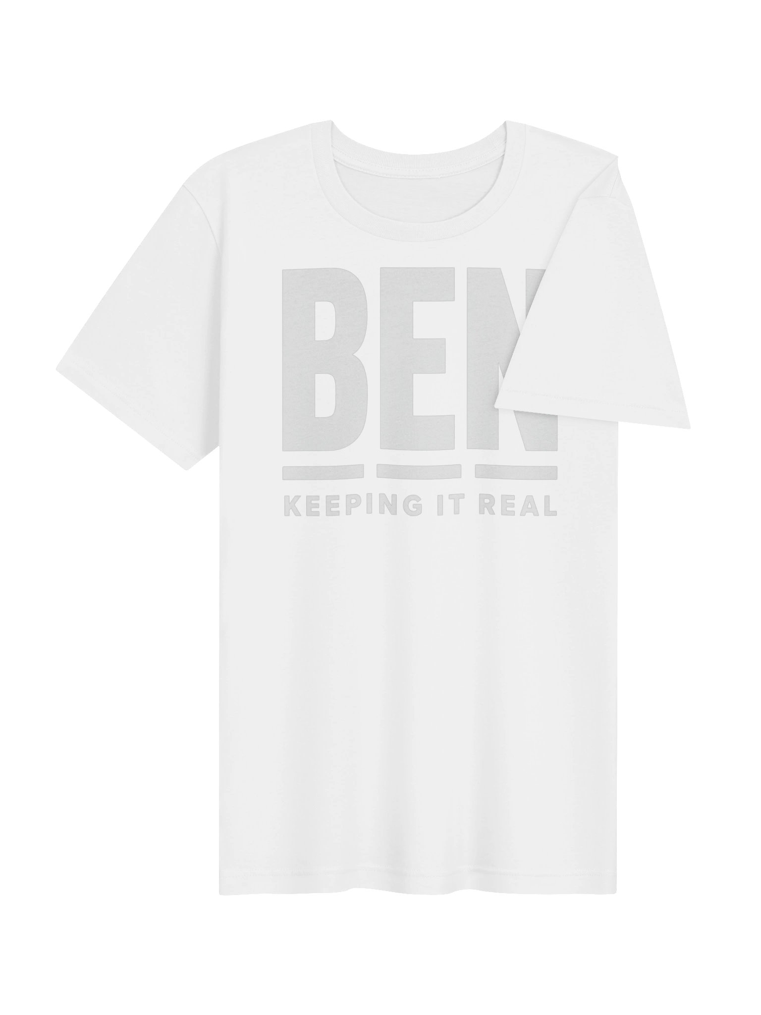 BEN “Keeping It Real” White T-Shirt product image (4)