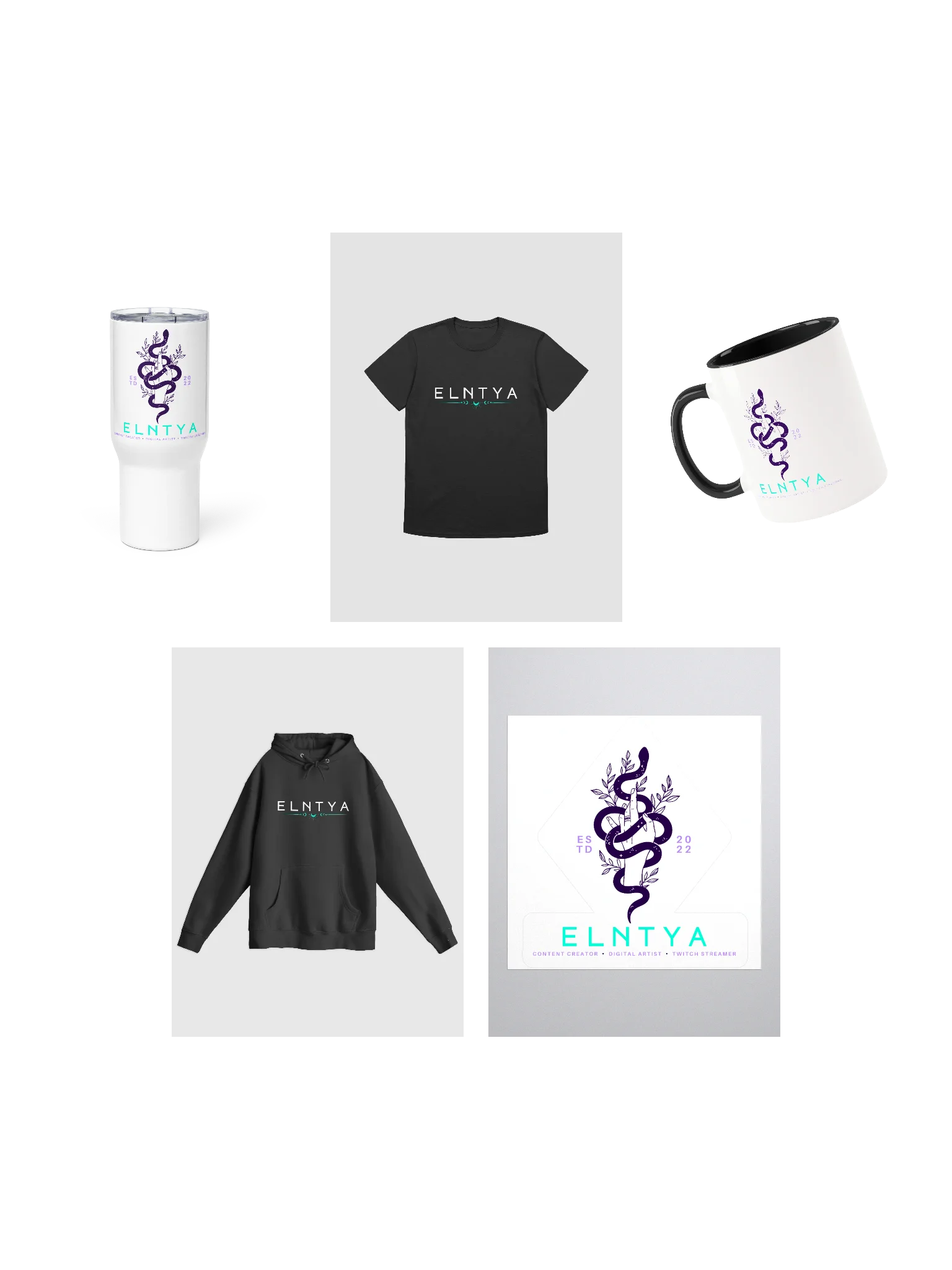 Snek Logo Collection - Dark Option / White Snek / Big El product image (1)