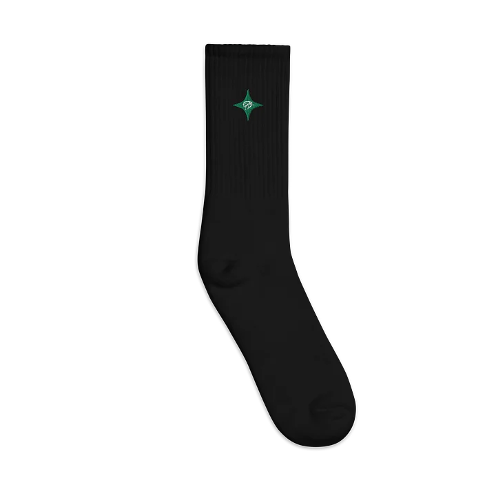 F&F Star Embroidered Crew Socks (GRN) product image (1)