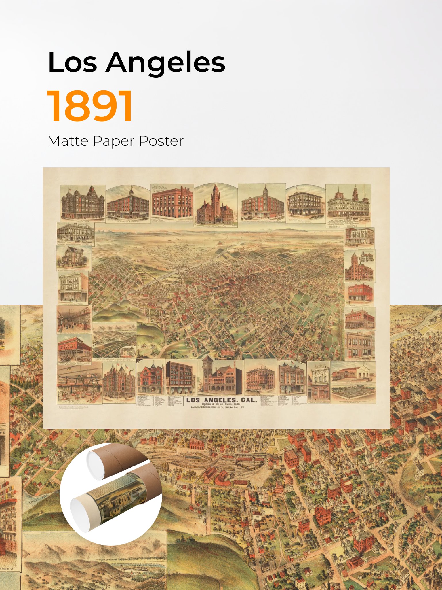 Los Angeles 1891 (Unframed Poster Print) product image (1)