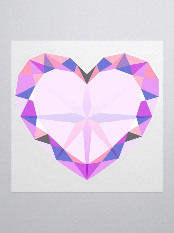 Crystal Pride Heart (Genderfluid Pride) Cut Sticker product image (1)