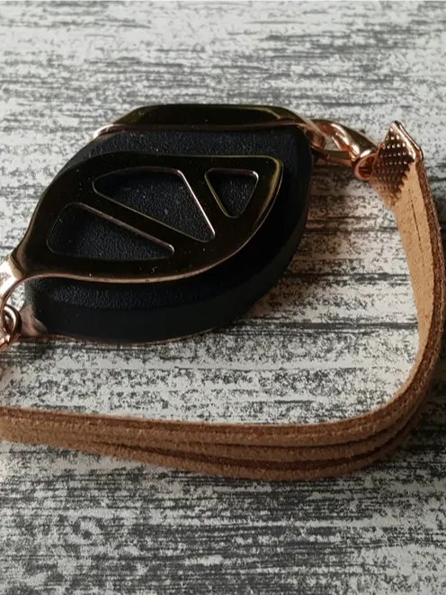 Tan Faux Suede Bracelet | Handmade Accessory for Bellabeat Leaf Urban & Ivy product image (2)