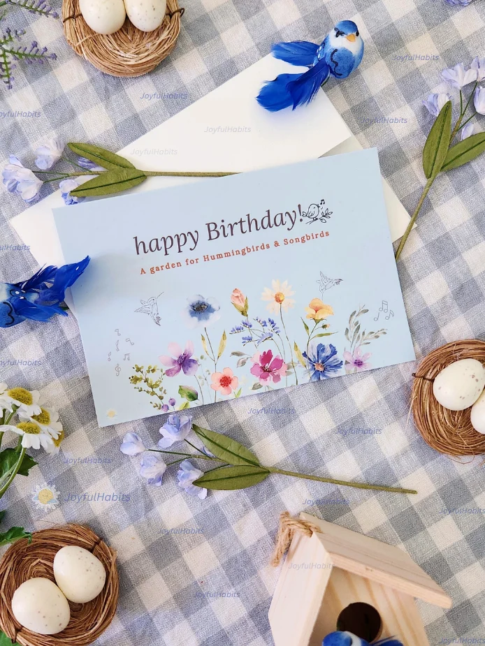 Bird Garden Card-"Happy Birthday" product image (1)