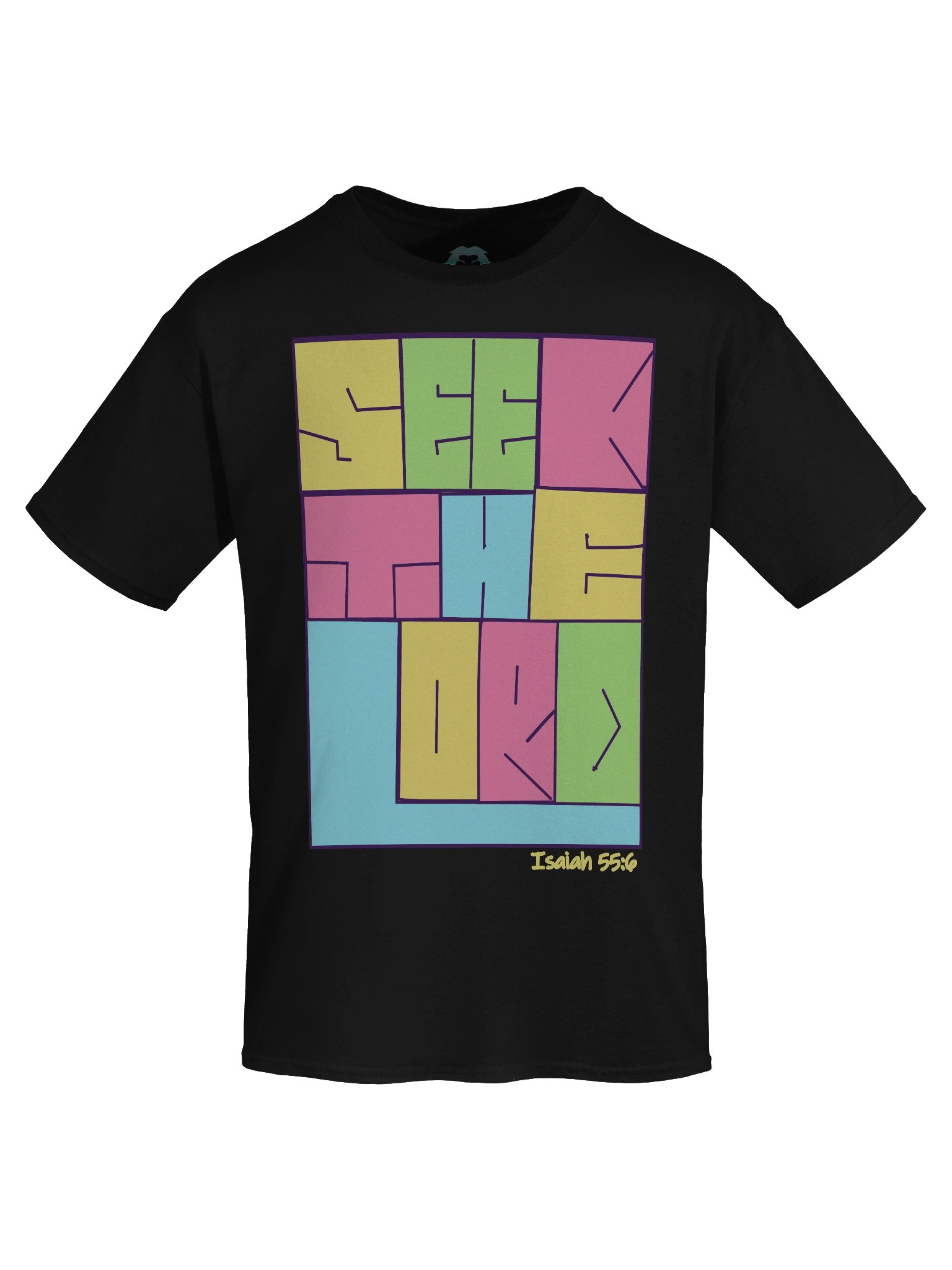 Seek the Lord 90's Block tee (black) product image (7)