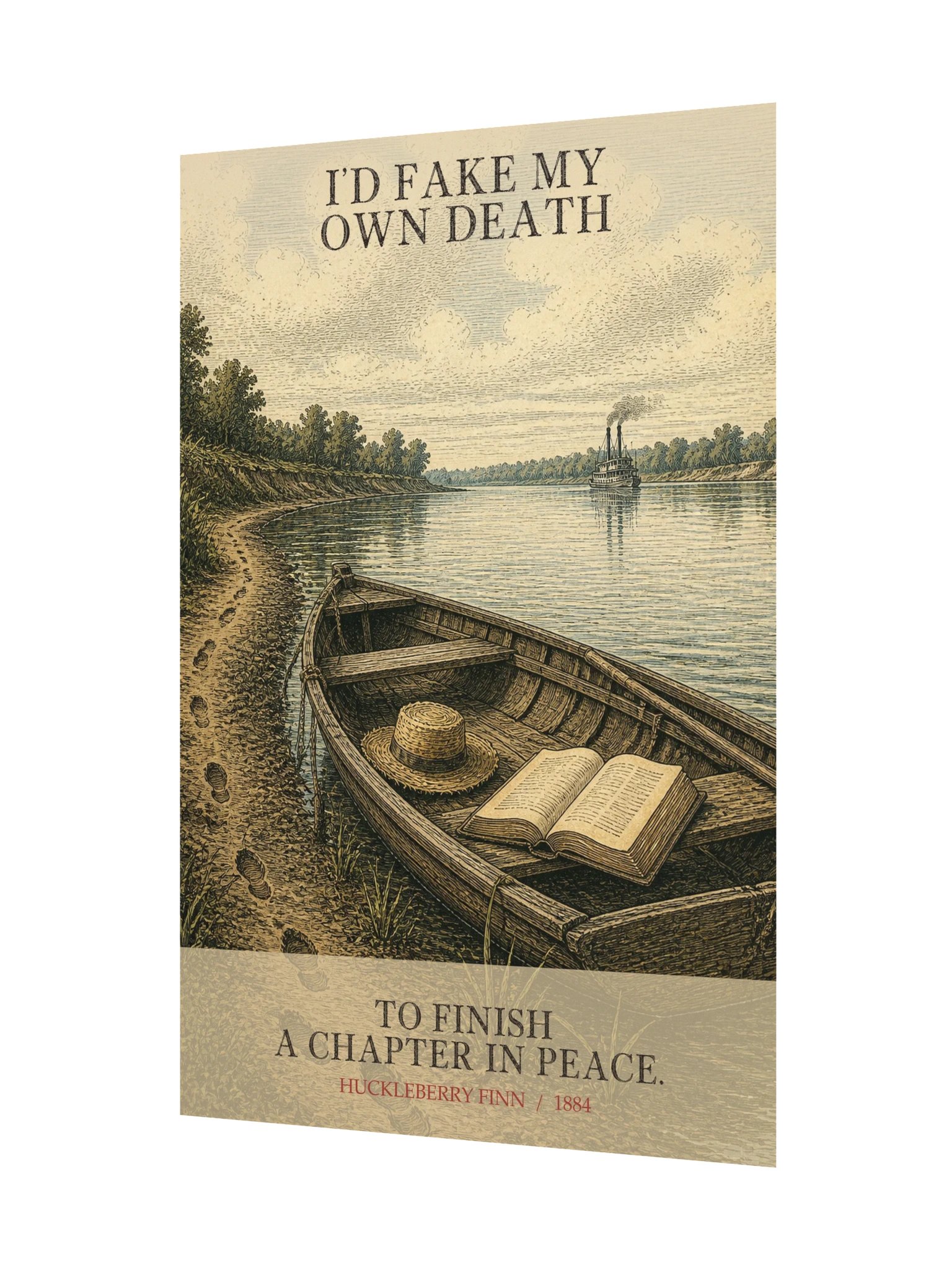 D Fake Own Death Finish Chapter Peace -- Adventures of Huckleberry Finn Art Print product image (11)