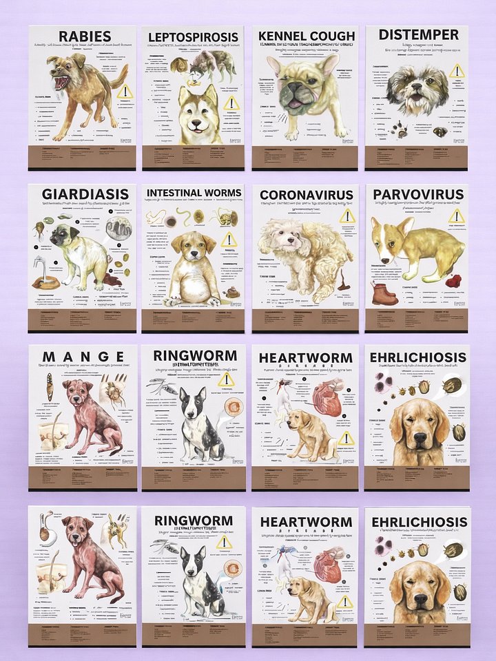Vet Clinic Wall Art: 12 Infectious Disease Posters product image (1)