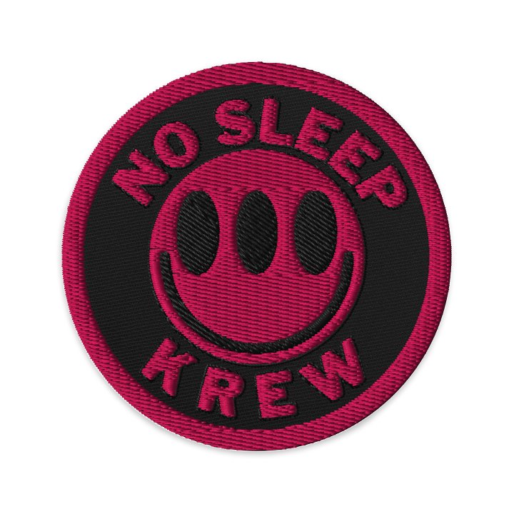 💖 No Sleep Krew Embroidered Patch – Pink Edition product image (1)