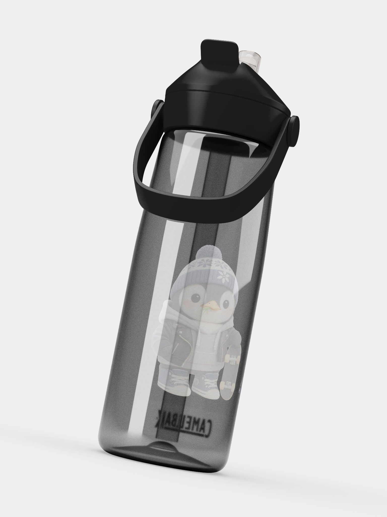 Skate Penguin Flip Straw Bottle product image (24)