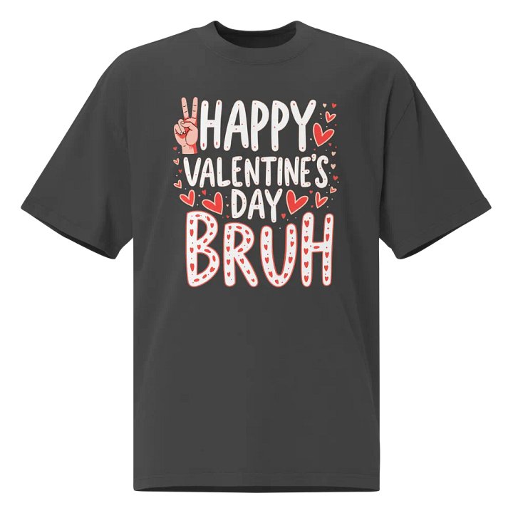 Peace & Love Valentine's - Oversized Faded T-Shirt product image (1)