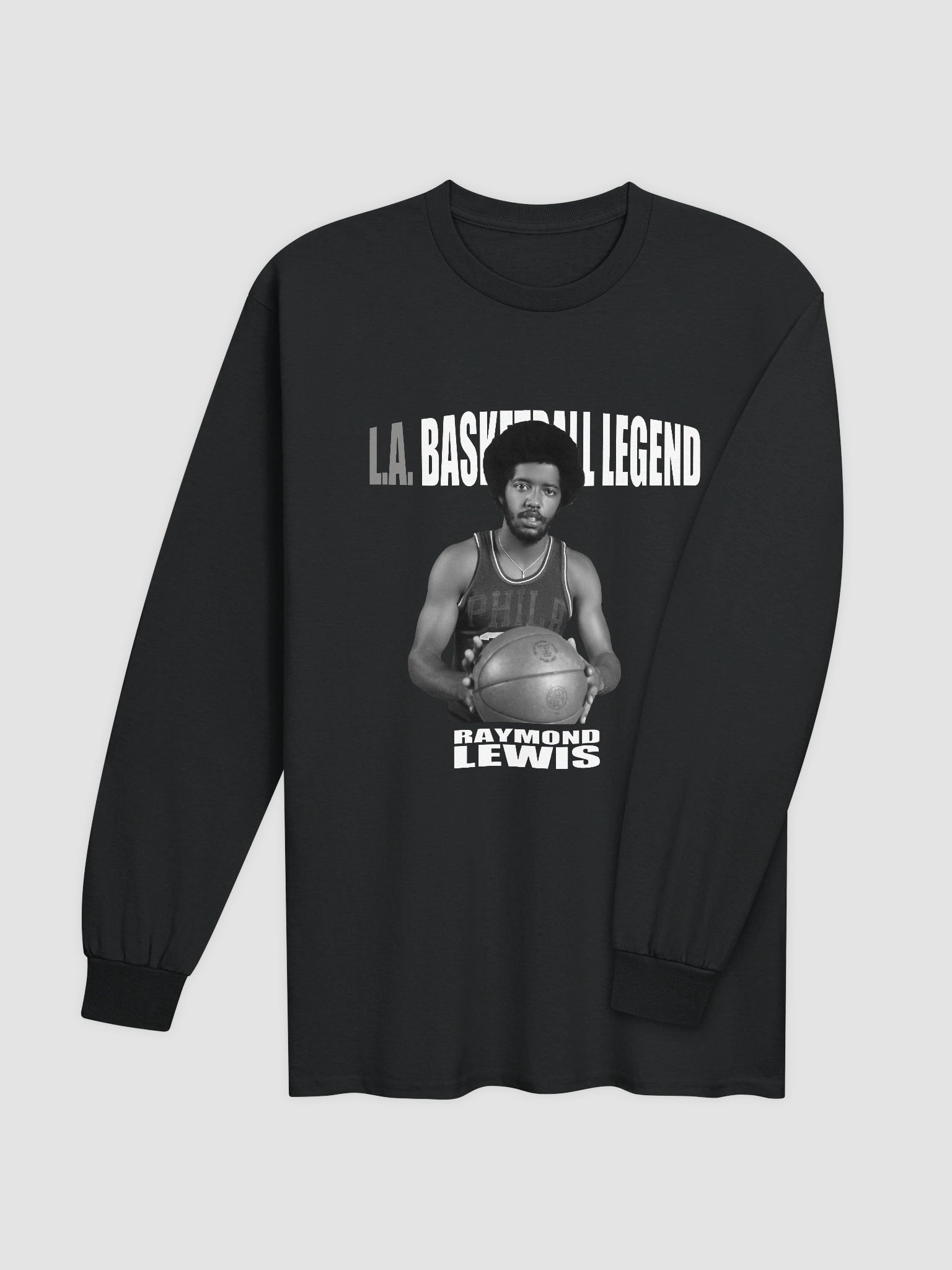 L.A. Basketball Legend Raymond Lewis Long Sleeve T-shirt product image (4)