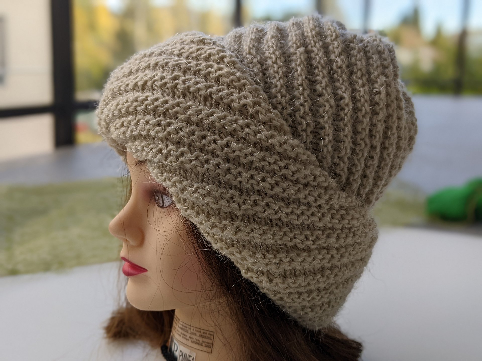 Flat Knit Diagonal Hat Pattern product image (1)