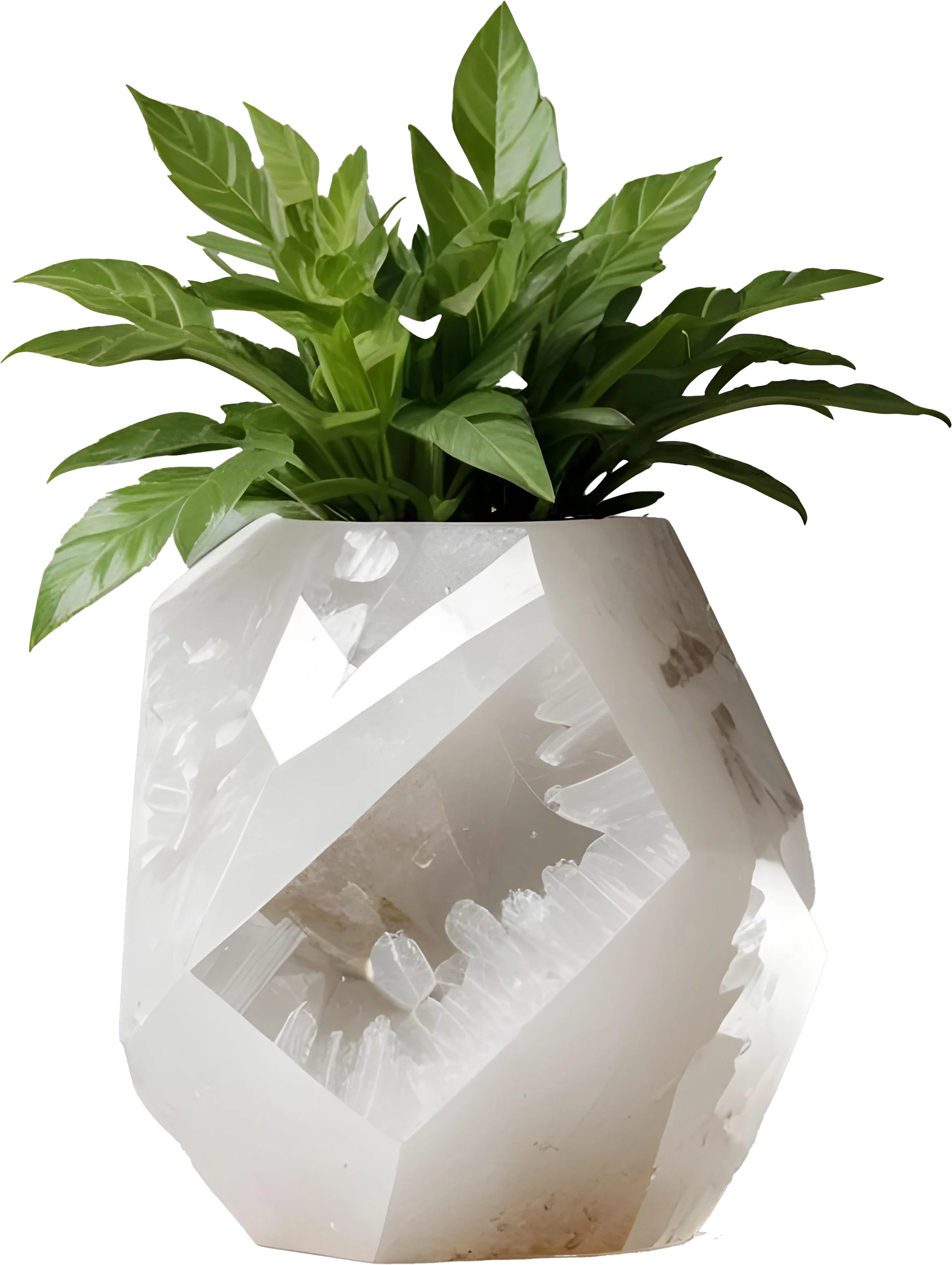 Collection: Crystal Serenity – Boho Chic Quartz Planter PNG product image (1)