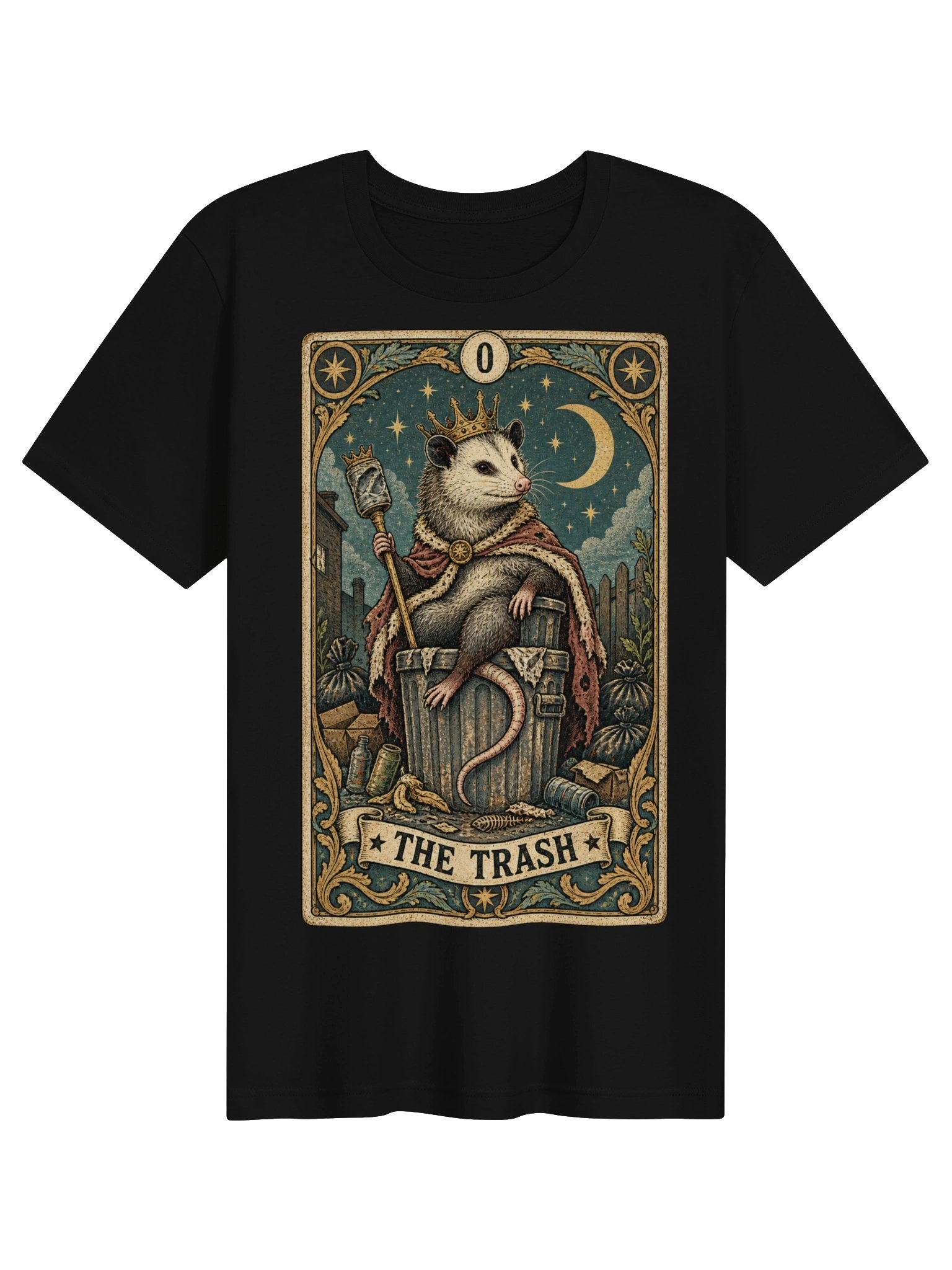 The Trash — Possum King Tarot Card Graphic Tee product image (2)