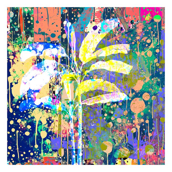 'Tropical Splendor' by Edward Martin Mixed Media Collage product image (1)
