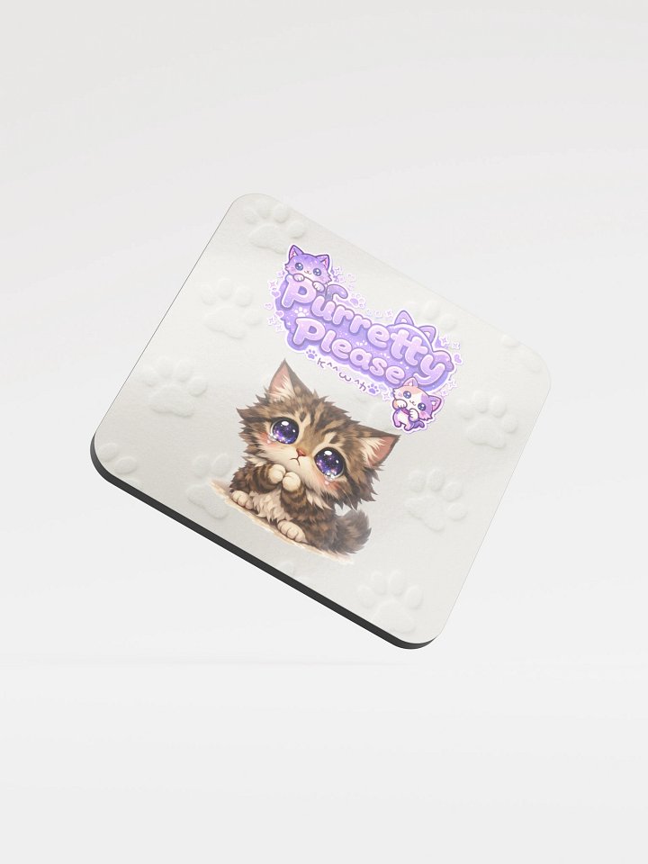 Purretty Please Glossed Cork Coaster product image (1)