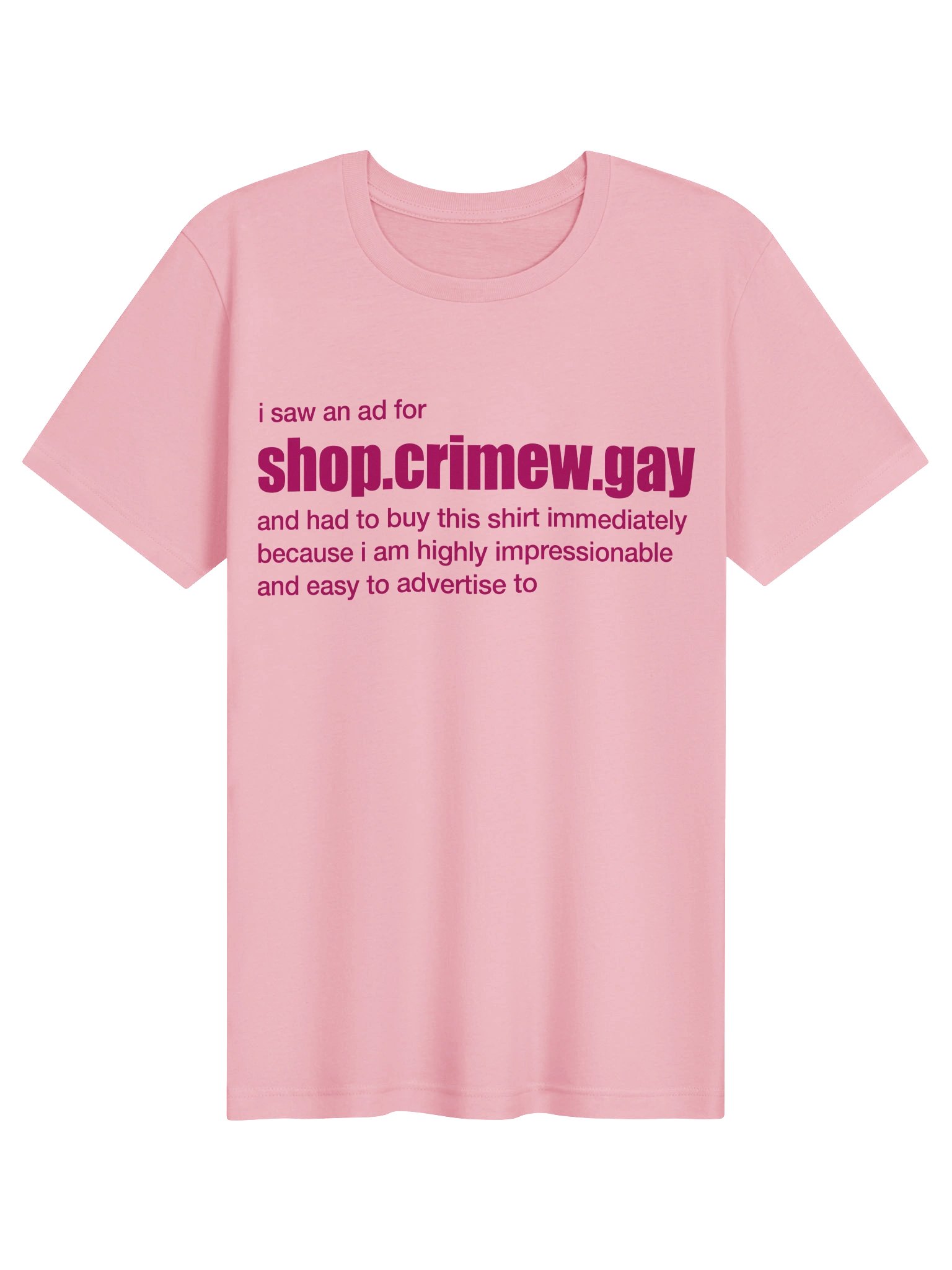 IMPRESSIONABLE CONSUMER PINK TEE product image (1)