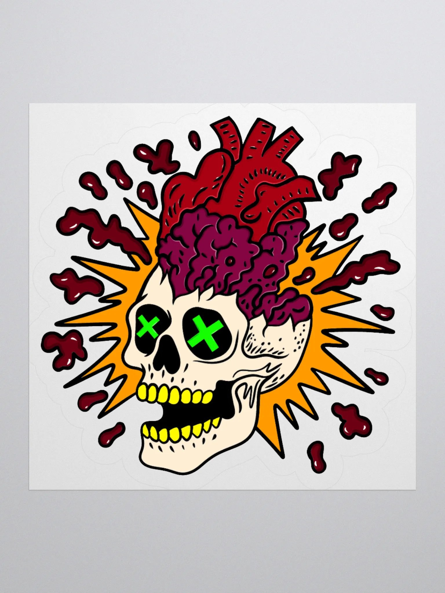 Cross My Heart Kiss Cut Stickers product image (1)