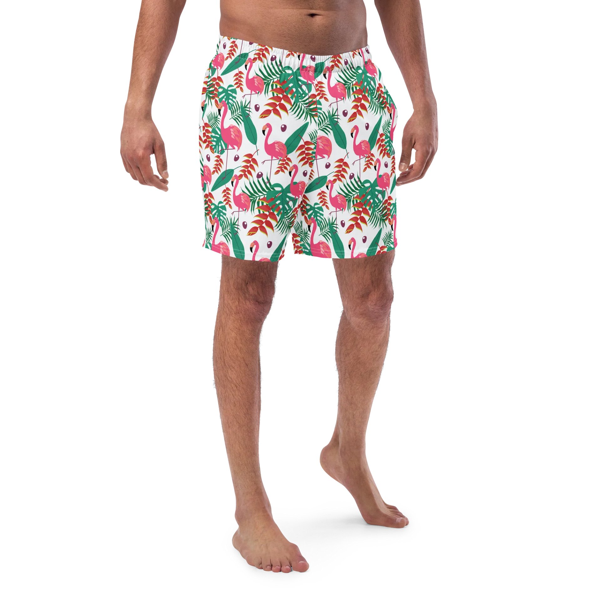 Flamingo Tropical Vibes Hawaiian Swim Trunks product image (2)