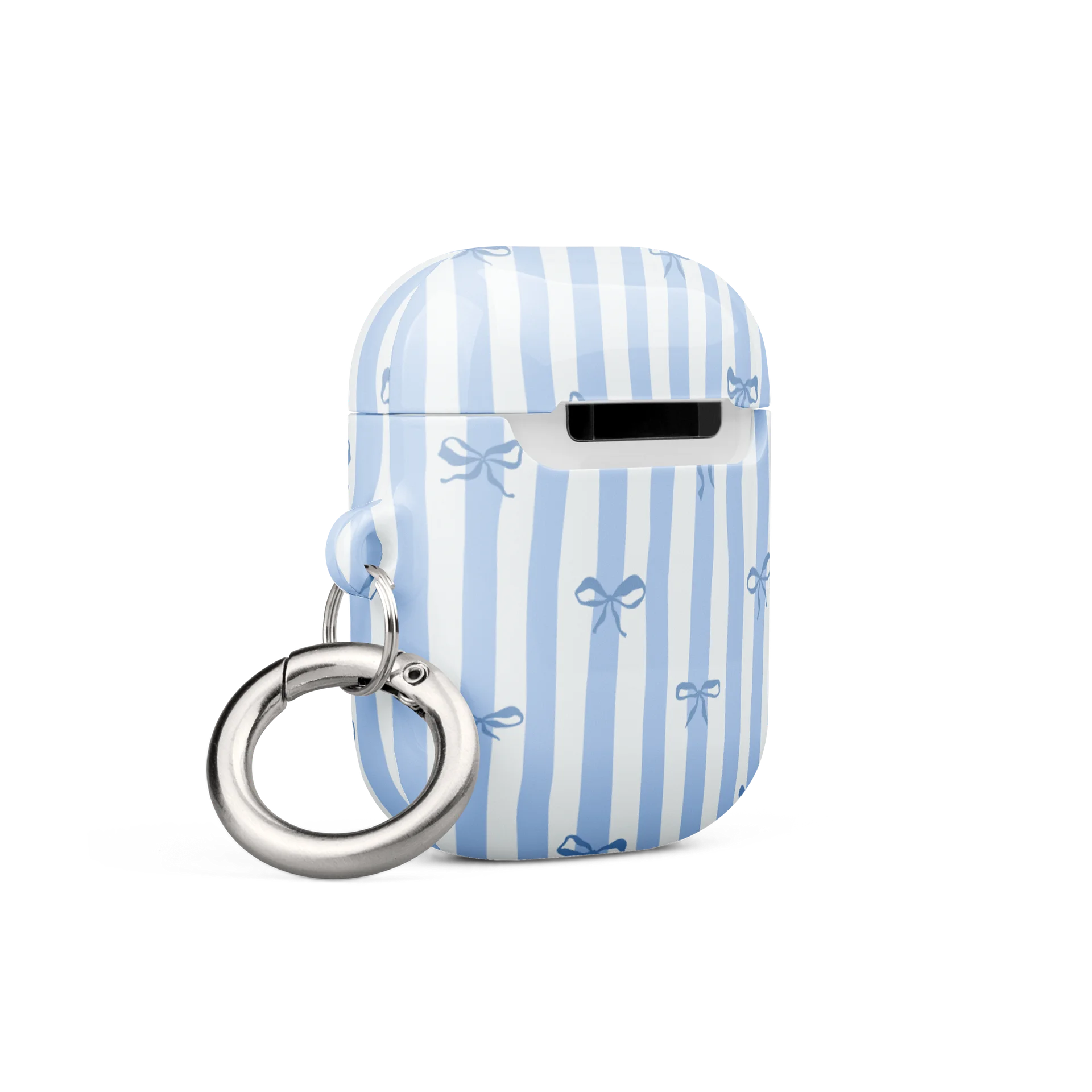 Blue Ribbon Bow Stripes AirPods Case product image (16)