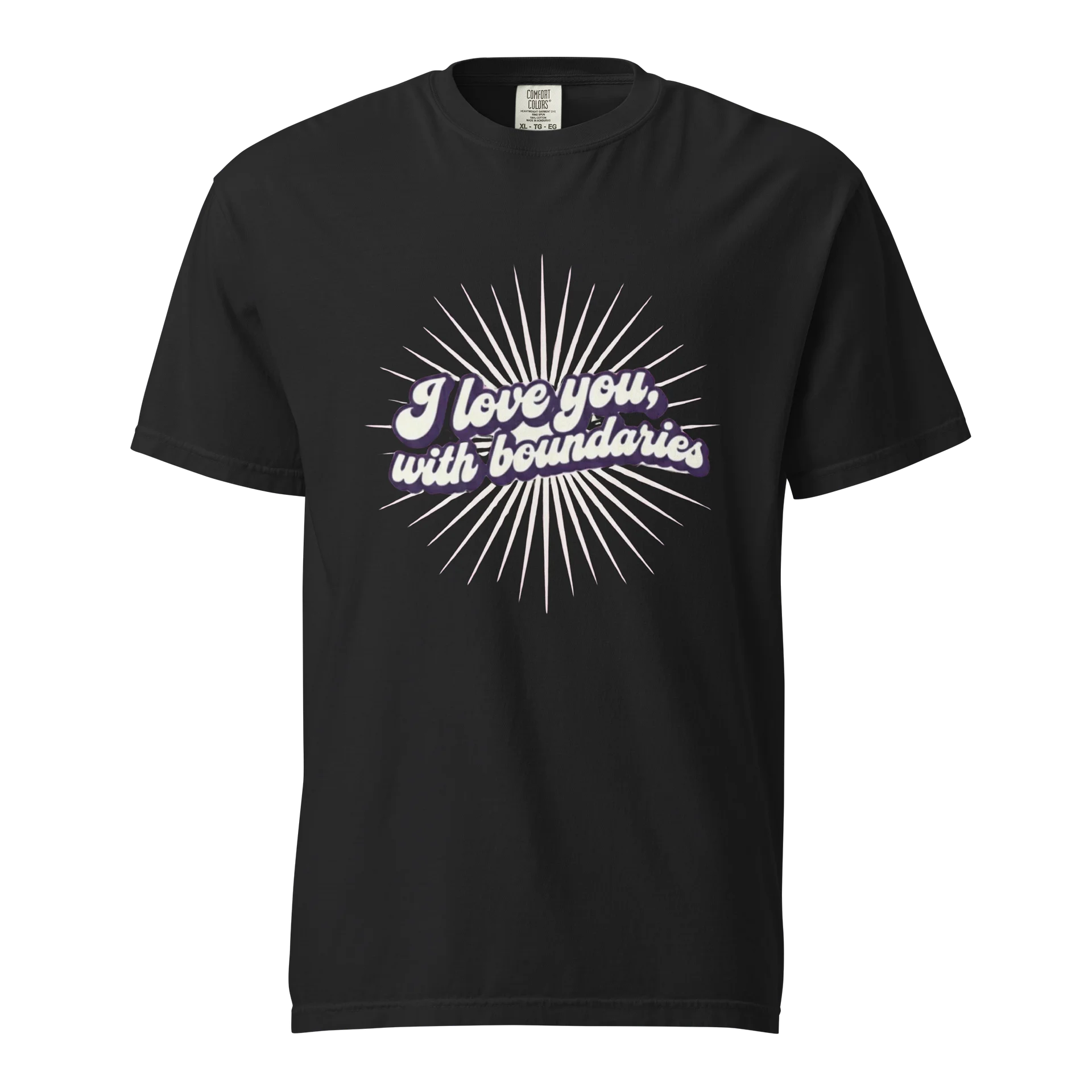“I Love You With Boundaries” Black T-Shirt product image (1)