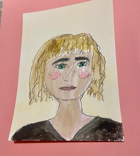 Got my eyebrows done! #watercolours #badselfportraits #eyebrowsdone