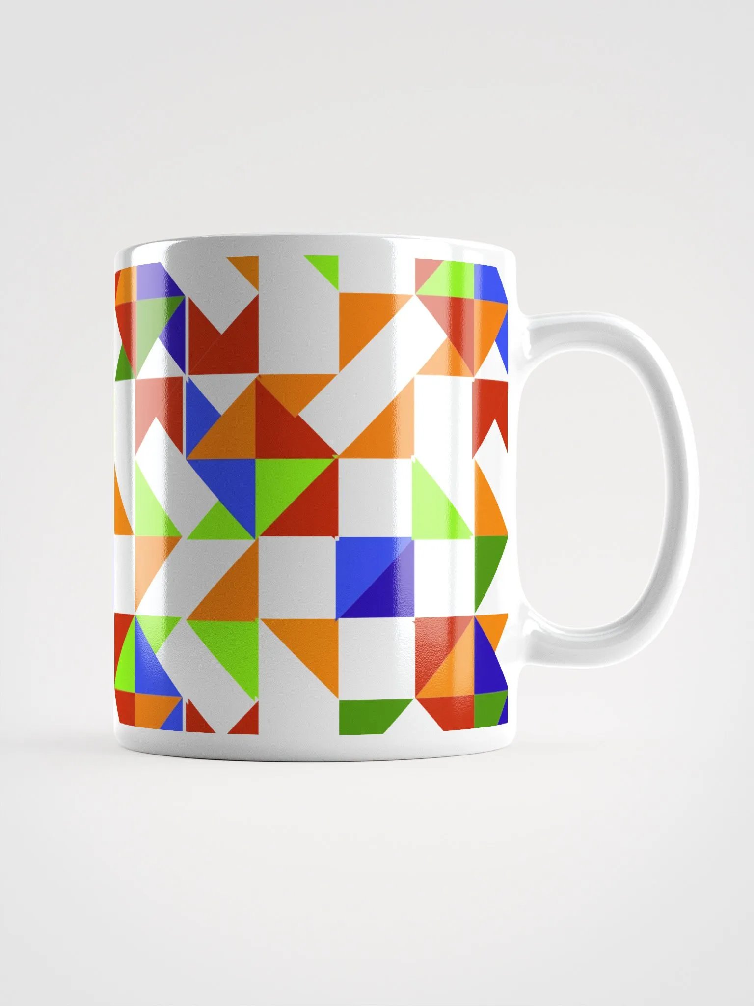 Geometric Shapes Multicolored White Mug product image (7)