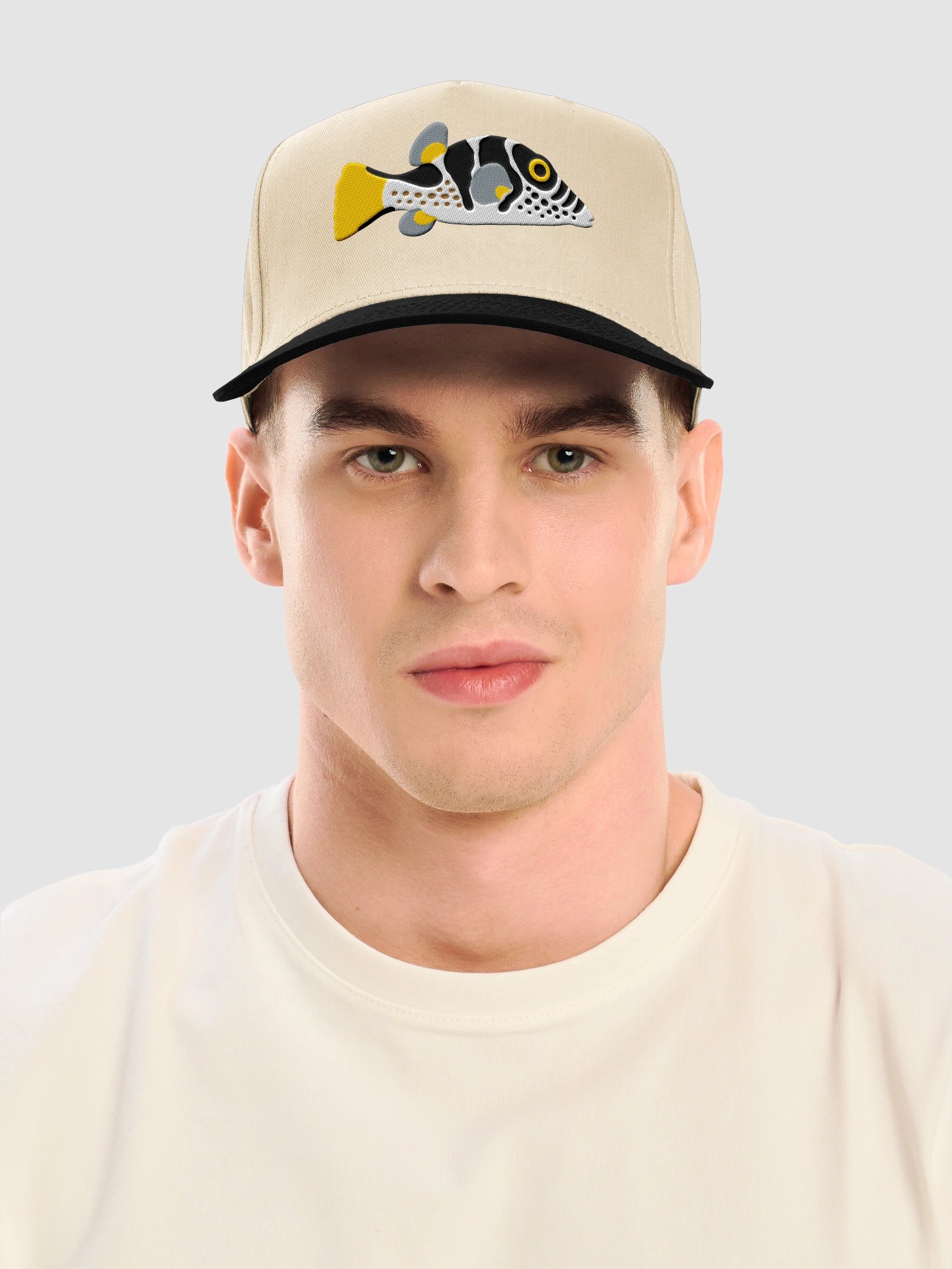 Valentini Puffer Embroidered Mid-Profile Baseball Cap | Saltwater Reef Aquarium Fish Hat product image (2)