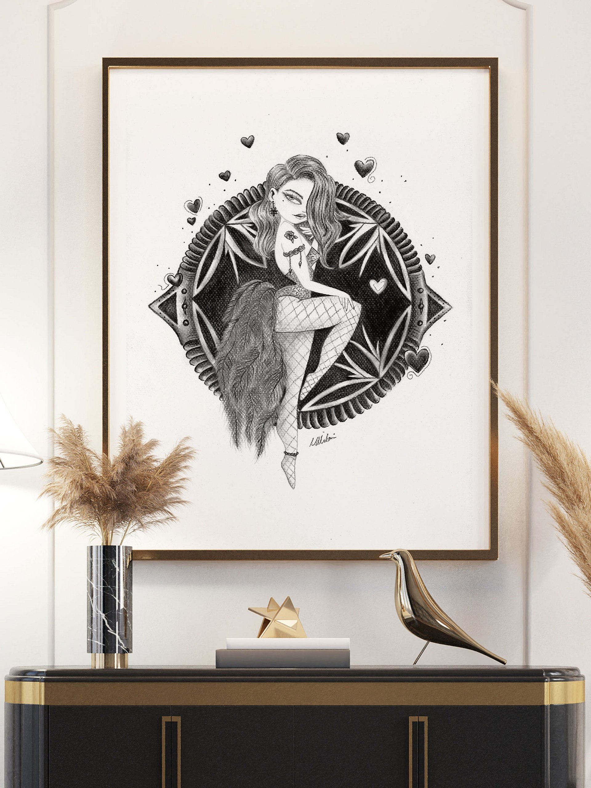 Burlesque Rose Print product image (2)