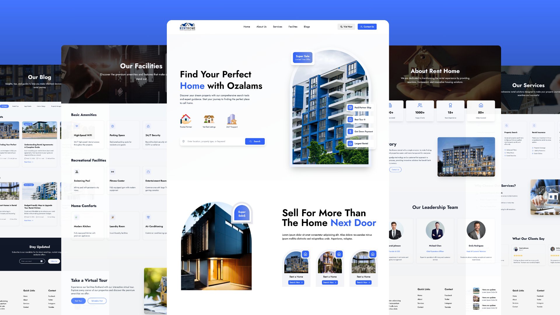 Modern Real Estate Website with React, Next.js, Tailwindcss, Shadcn & Aos Animation product image (3)