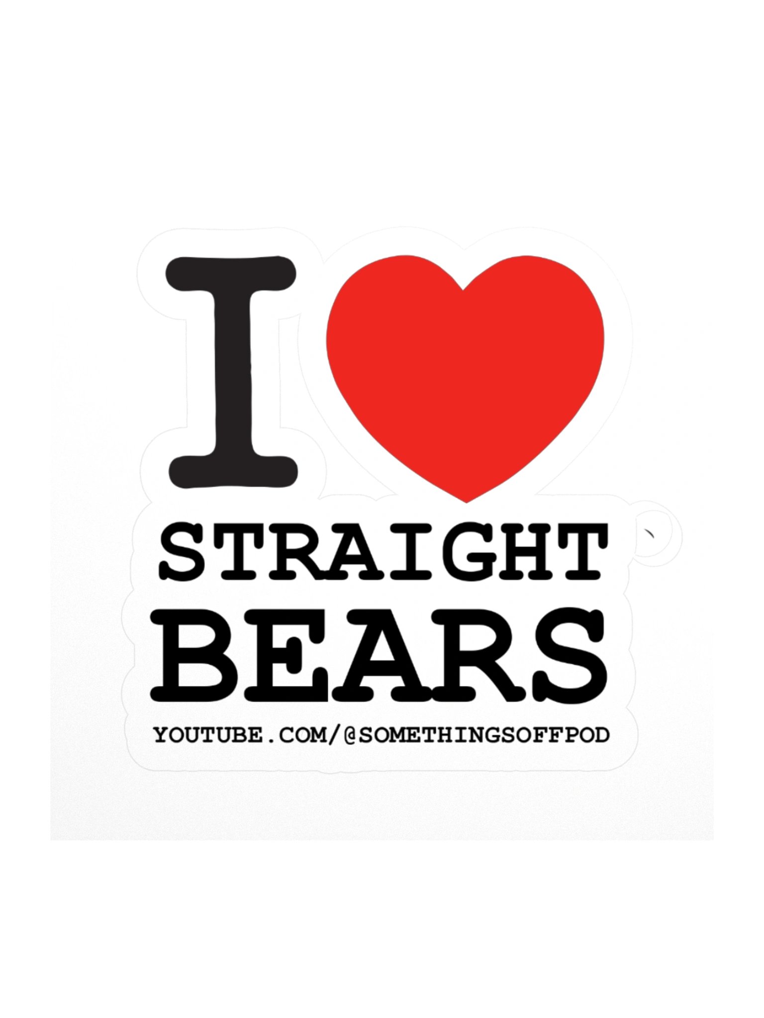I Love Straight Bears sticker product image (1)