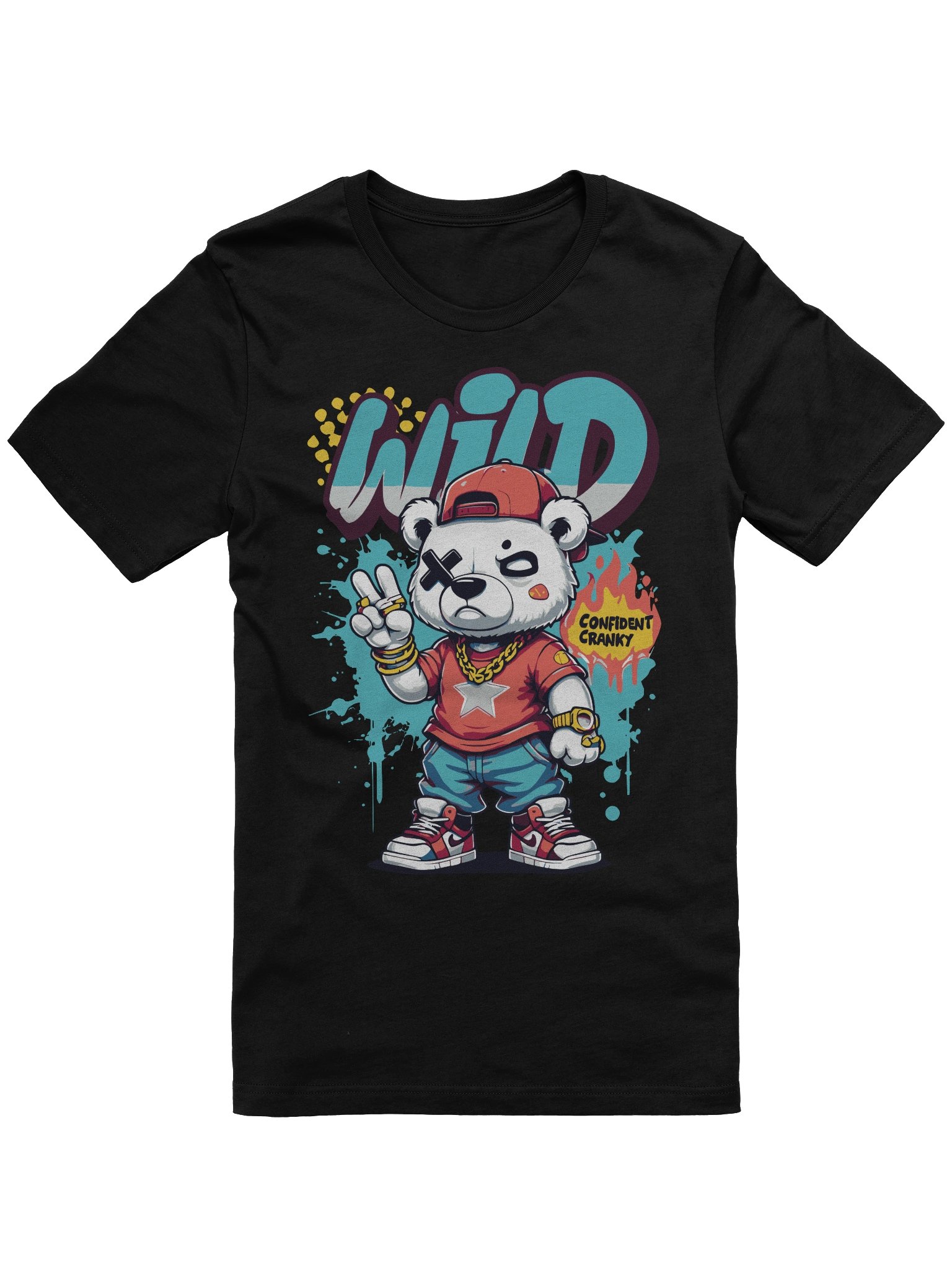 Wild Bear Graffiti T-Shirt - Unisex T-Shirt – Premium Printed T-Shirt for Everyday Casual & Streetwear product image (1)