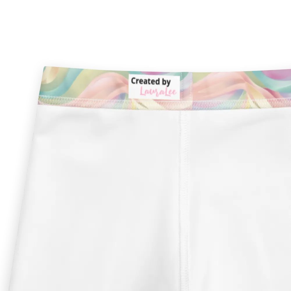 Pastel Marble Waves Kids Leggings product image (3)