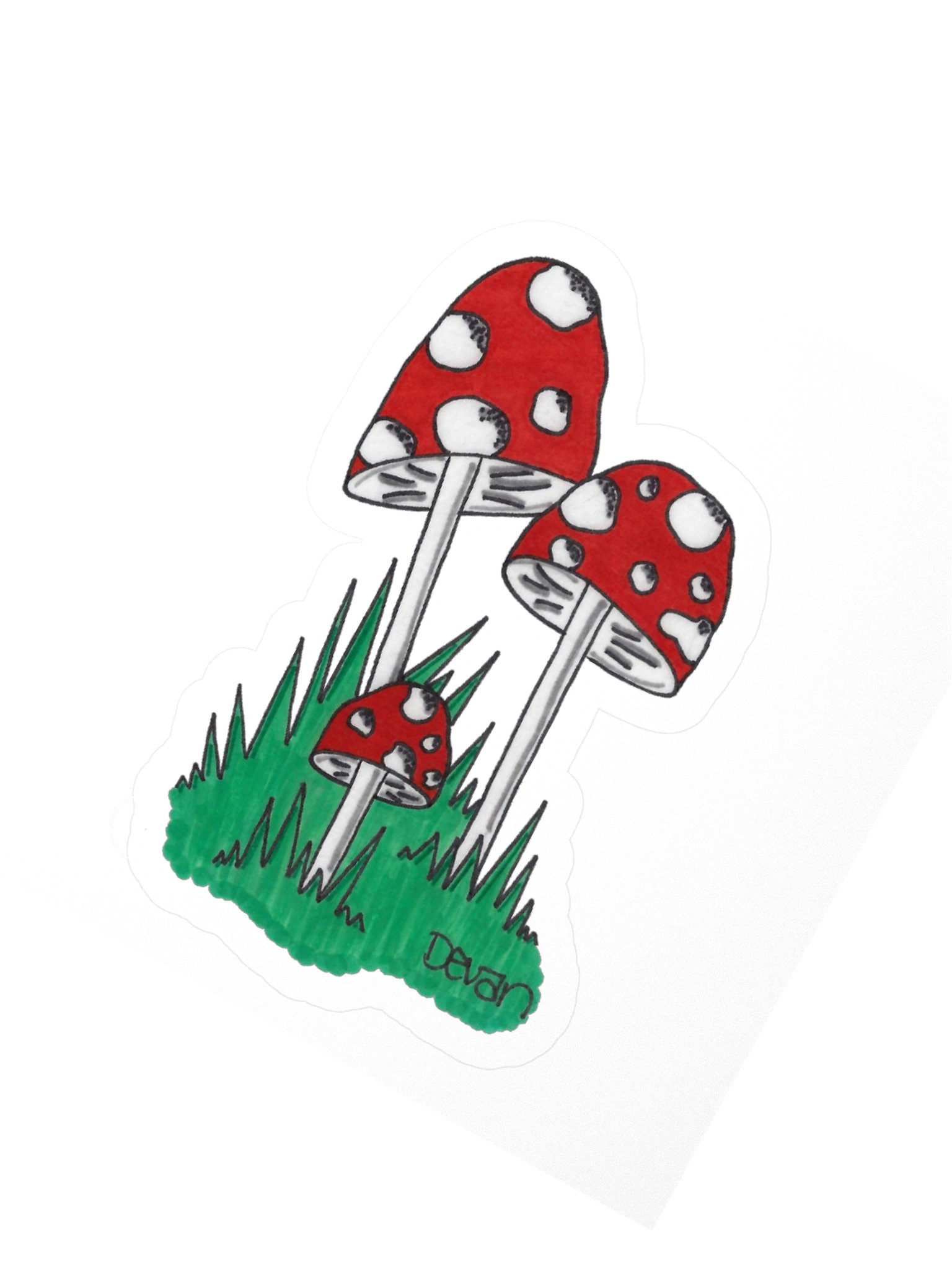 Red Mushroom Trio Sticker product image (2)