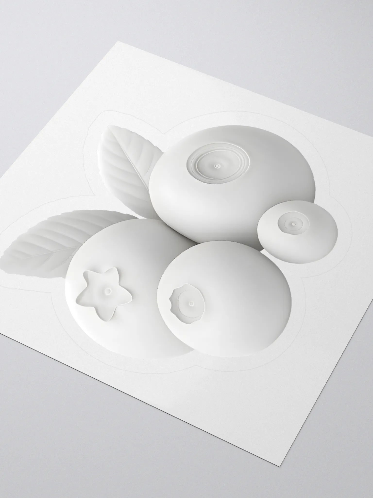 White Blueberries Sticker product image (7)