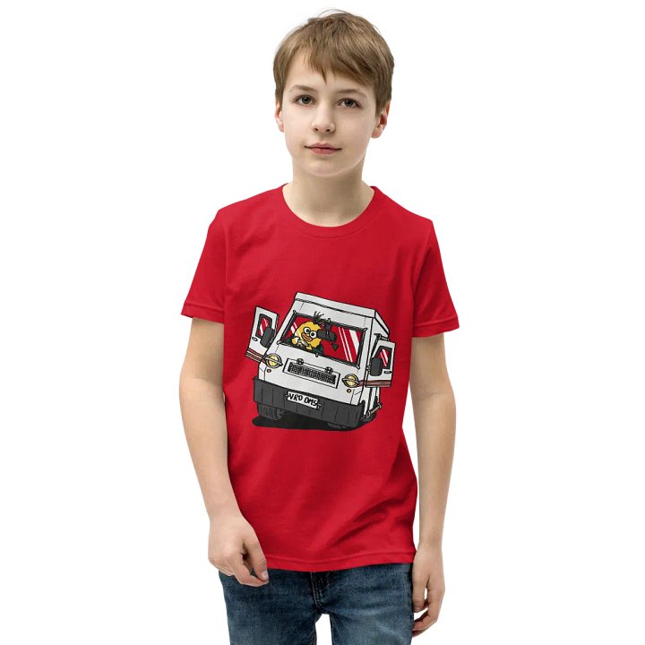 Wheelie Yellow Driving Youth T (front and back print!) product image (37)