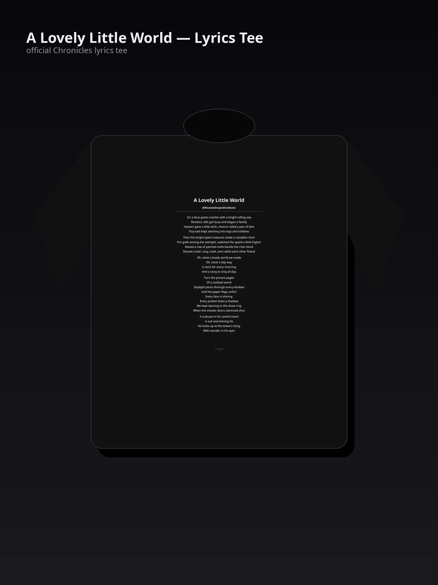A Lovely Little World — Lyrics Tee - JEGLsg