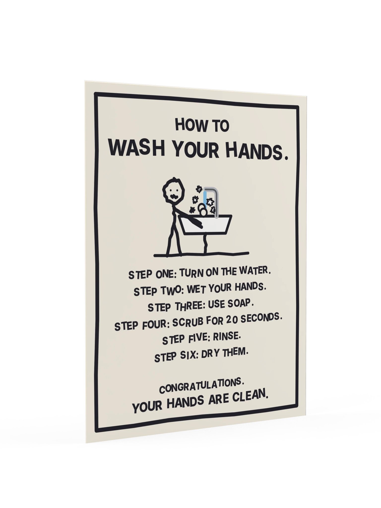 How to Wash Your Hands (Bathroom Sign) product image (16)